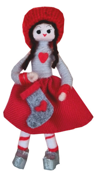 Girl with Christmas Sock 2025