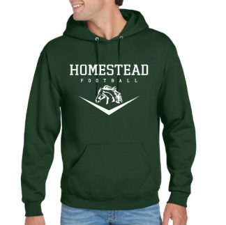 Hooded Sweatshirt Mustang Logo (Jerzee)